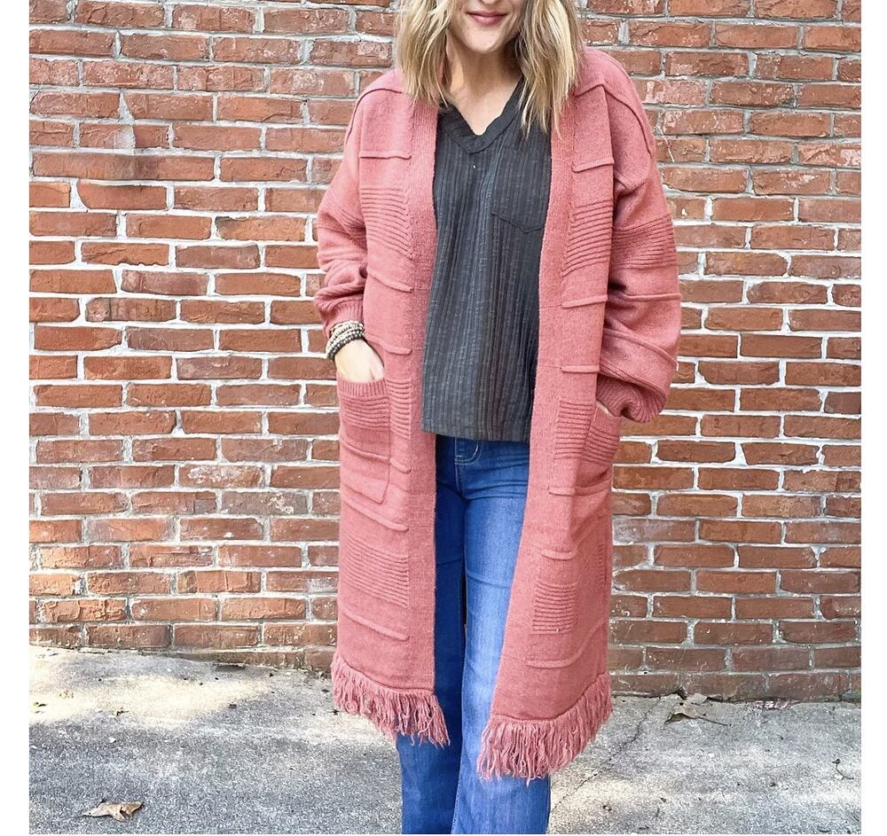 Fringed Long Cardigan